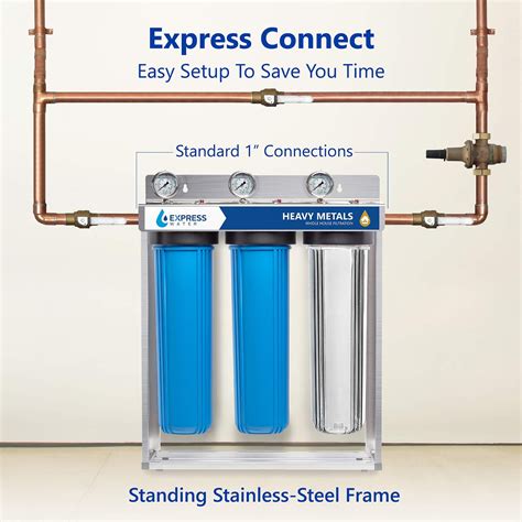 express water heavy metal whole house filter|water filters that remove aluminum.